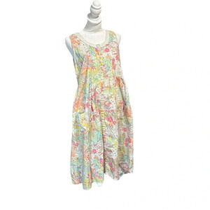 Kmart Pink vintage floral house dress size small